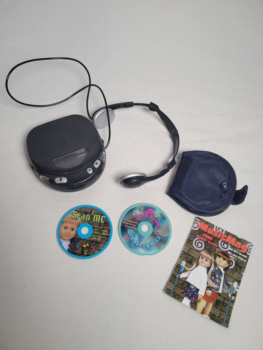 Battat Doll Mini CD Player With 2 CD's And Case Assessories Vintage